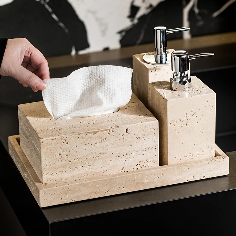 Beige Travertine Bathroom Set  - Reed Diffuser Set ulasan dan harga