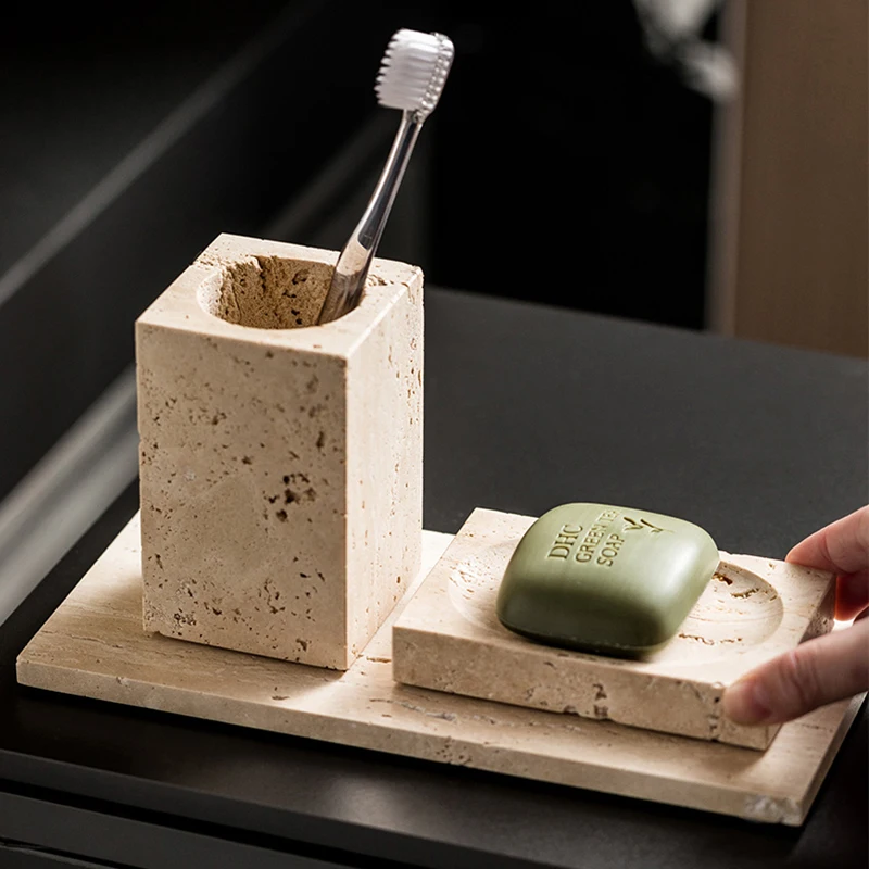 Beige Travertine Bathroom Set  - Reed Diffuser Set ulasan dan harga
