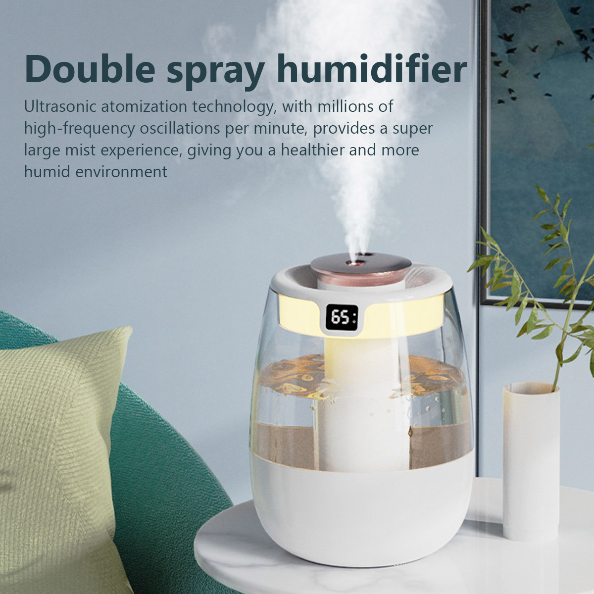 1.3L Air Humidifier Double Spr - Home Fragrance Device ulasan dan harga