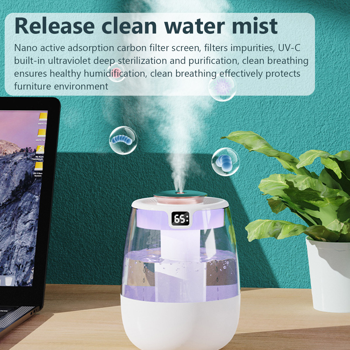 1.3L Air Humidifier Double Spr - Home Fragrance Device ulasan dan harga