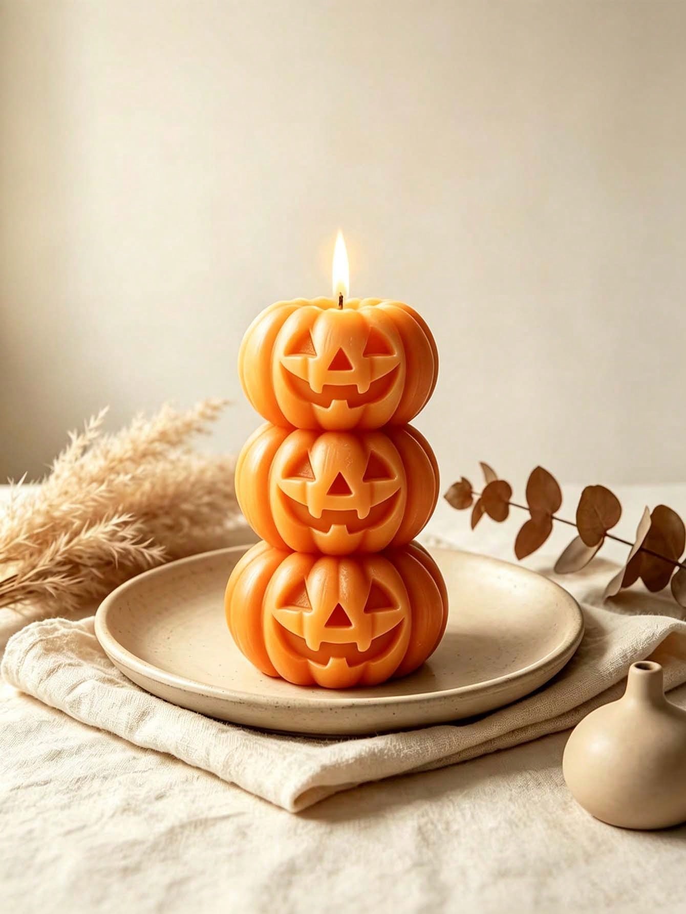 1pc Halloween 3-Layer Pumpkin  - Home Fragrance Scented Candle ulasan dan harga